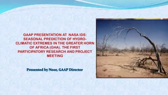 The Impact of Climate Change on Desertification in the Horn of Africa  Desertification is a type