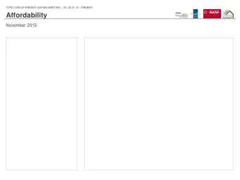 Affordability  November 2015  2 TOPIC GROUP ENERGY SAVING MEETING  20.-22.01.15 / REBRO