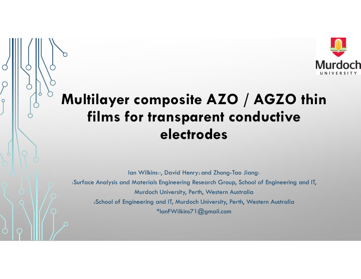 multilayer composite azo agzo thin films for transparent