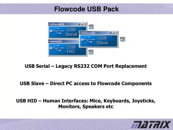 Flowcode USB Pack USB Serial  Legacy RS232 COM Port Replacement USB Slave  Direct PC access
