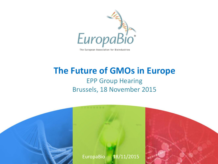 the future of gmos in europe epp group hearing brussels