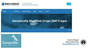 Andrea Boggio  Bryant University  aboggio@Bryant.edu  Measuring the degree of realization of the