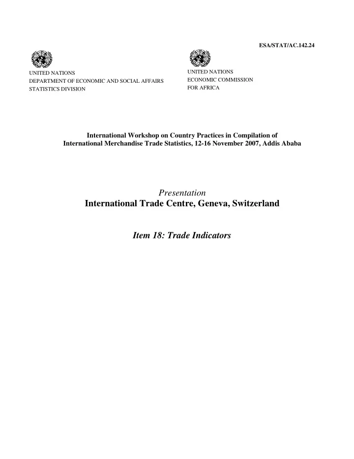 presentation international trade centre geneva