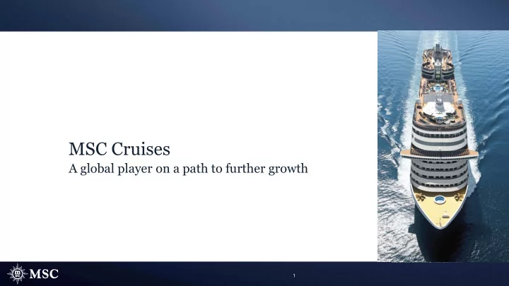 msc cruises