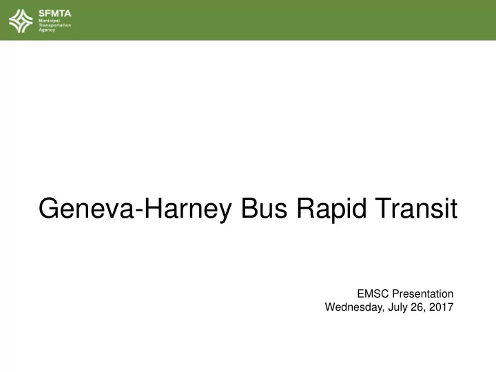geneva harney bus rapid transit