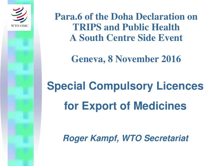 special compulsory licences