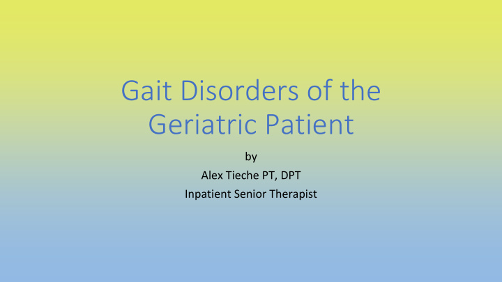 geriatric patient