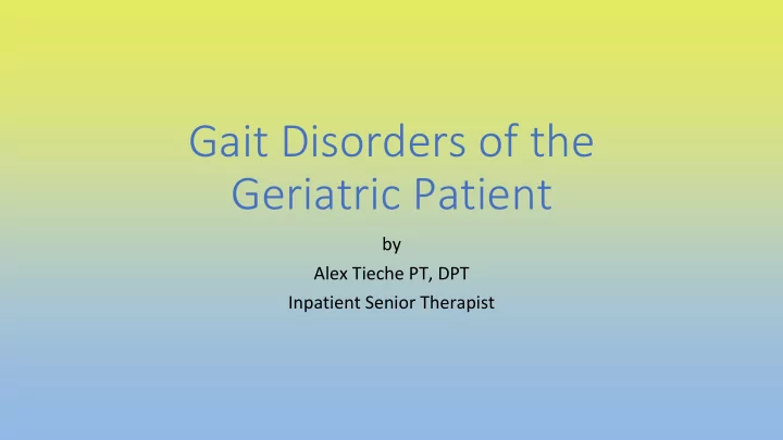 geriatric patient