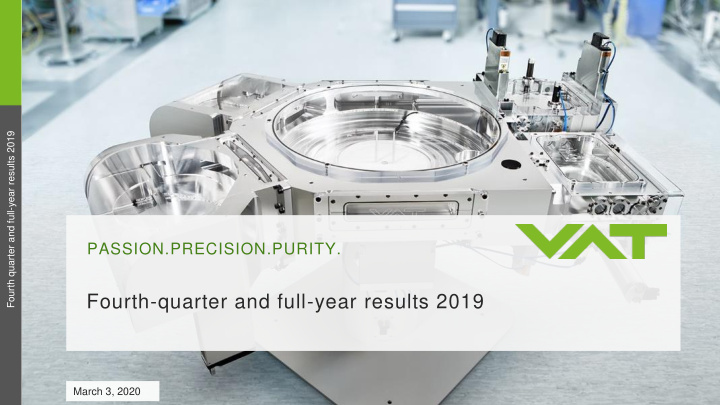 fourth quarter and full year results 2019