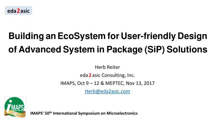 building an ecosystem for user friendly design