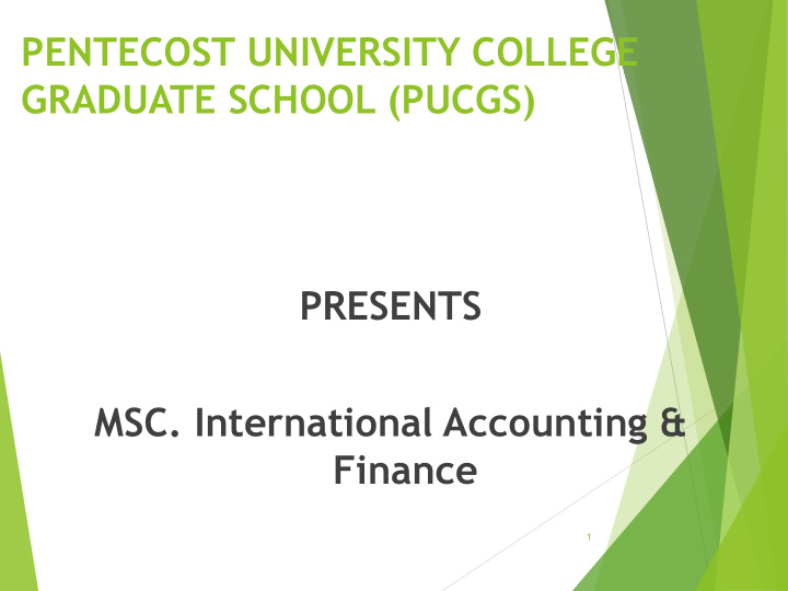 pentecost university college graduate school pucgs