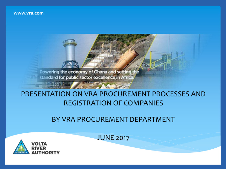 presentation on vra procurement processes and