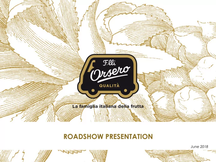 roadshow presentation