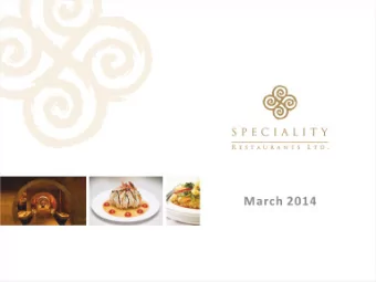 Disclaimer  Statements made in this Presentation describing the Companys objectives,