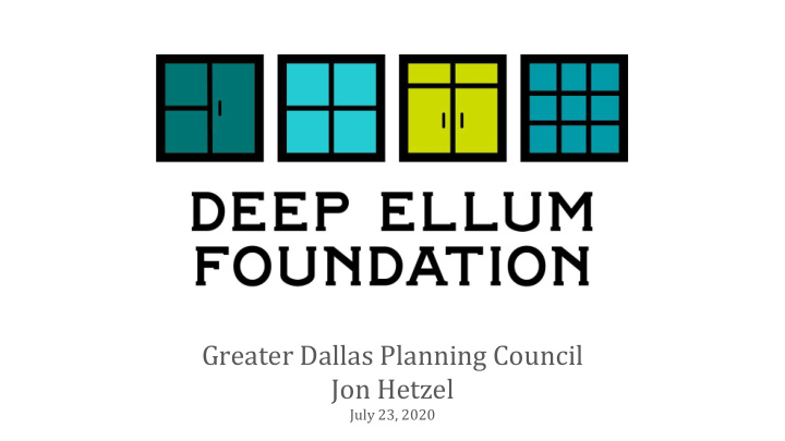 greater dallas planning council jon hetzel