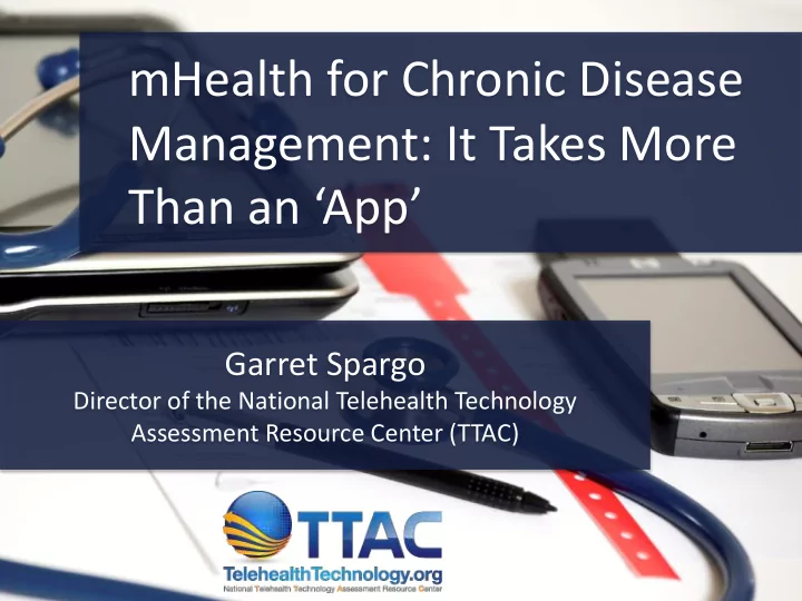 mhealth for chronic disease management it takes more than