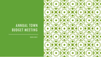 BUDGET MEETING  2020-2021  Public Hearing May 26, 2020 at 7pm  ANNUAL  livestreamed on