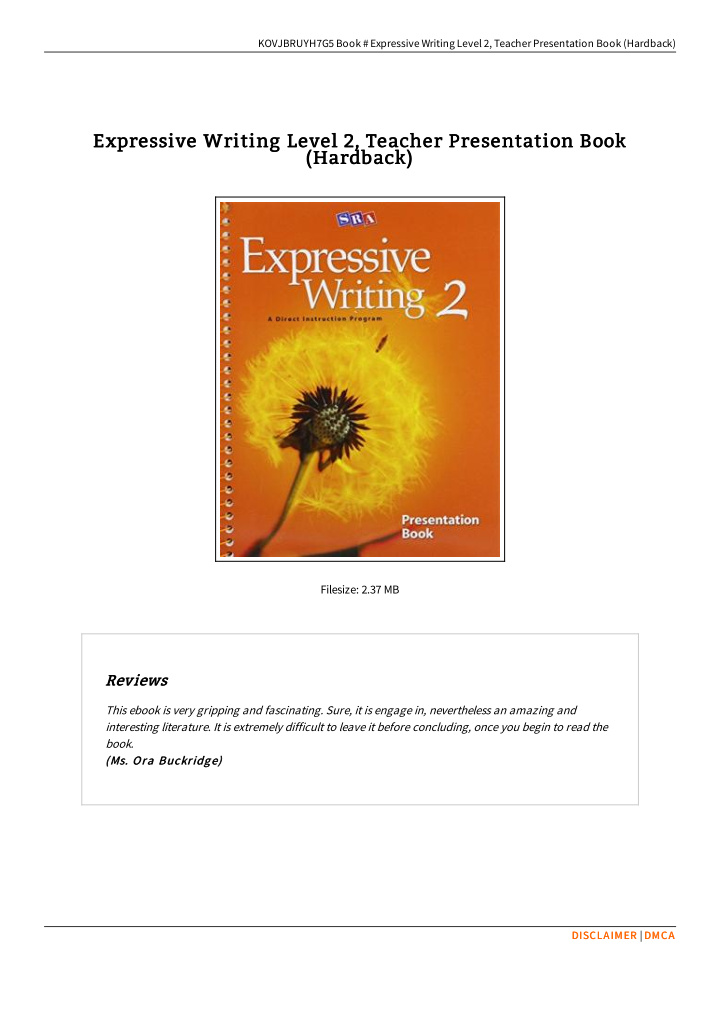 expressive writing level 2 teacher presentation book