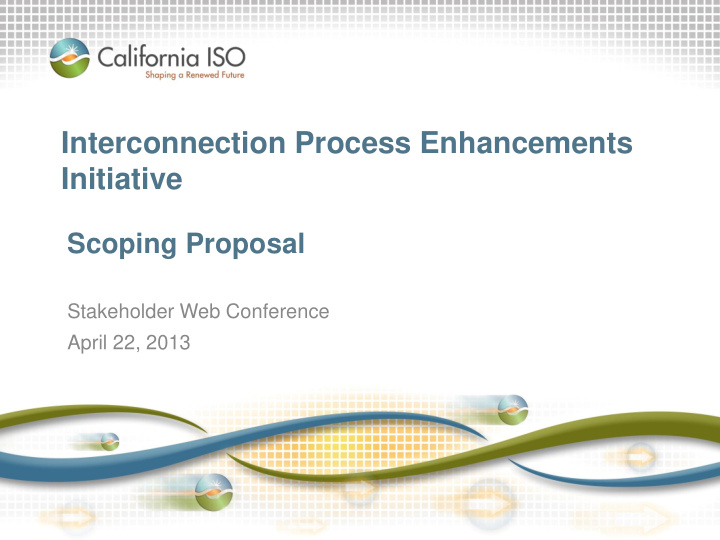 interconnection process enhancements initiative