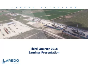 Third-Quarter 2018  Earnings Presentation  Forward-Looking / Cautionary Statements  This