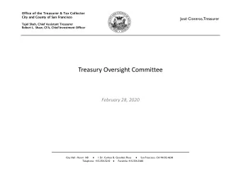 February 28, 2020  City Hall - Room 140    1 Dr. Carlton B. Goodlett Place    San Francisco,