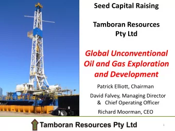 Oil and Gas Exploration  and Development  Patrick Elliott, Chairman  David Falvey, Managing