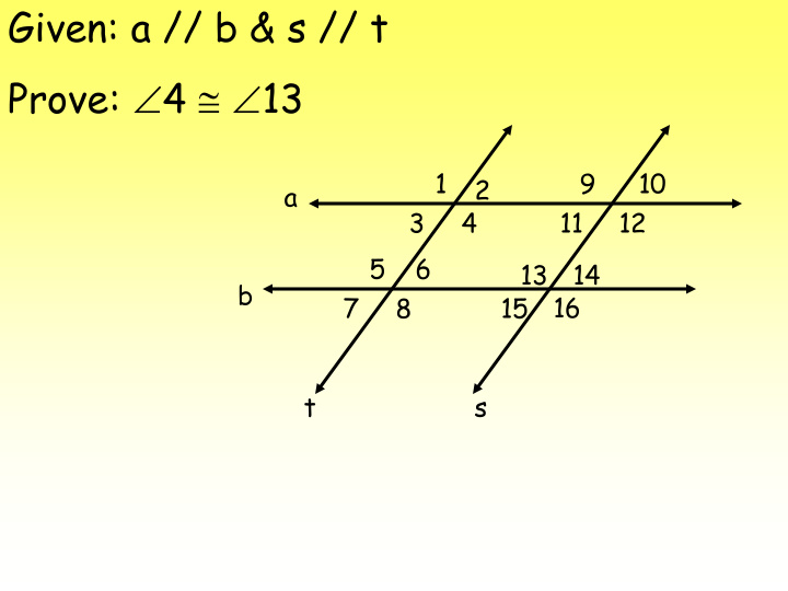 given a b s t prove 4 13