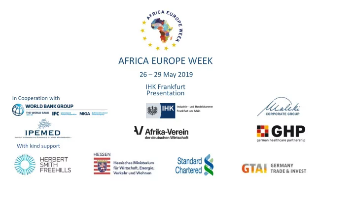 africa europe week