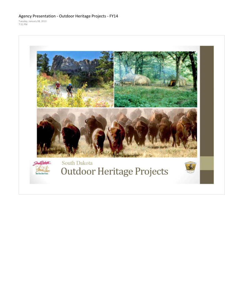 outdoor heritage projects
