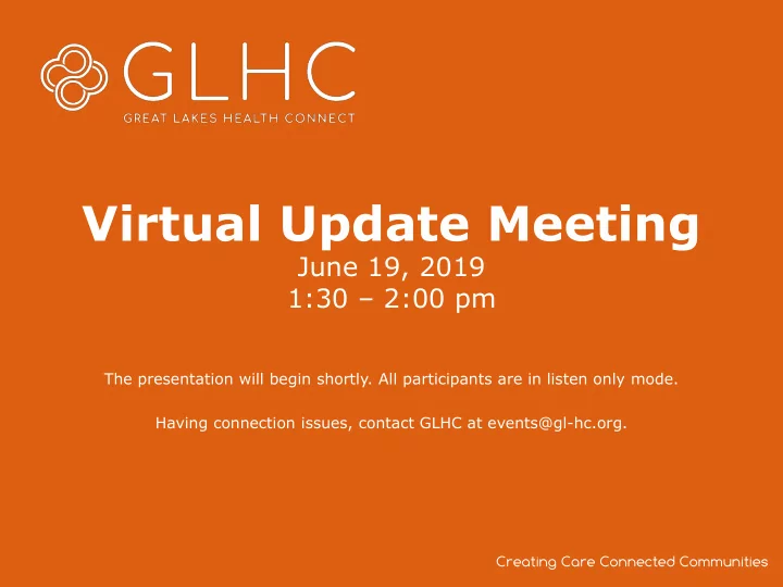 virtual update meeting