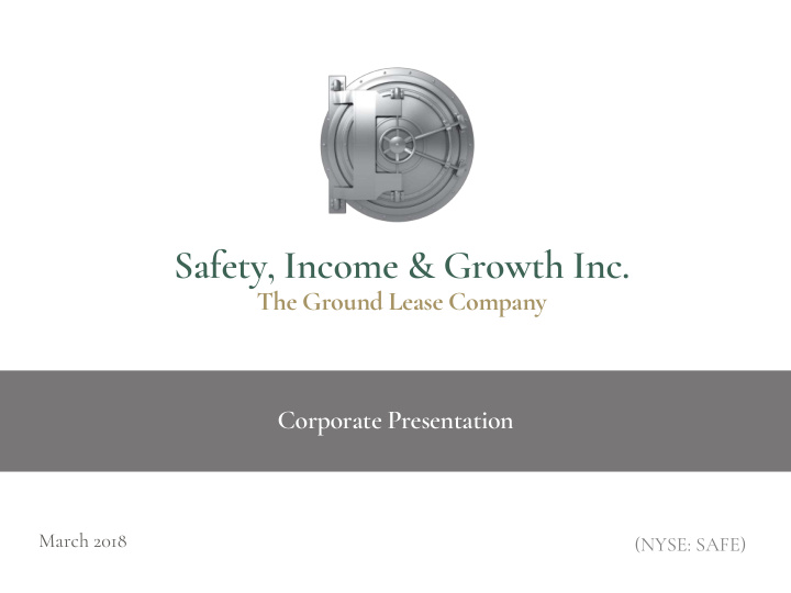 safety income growth inc