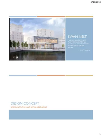 SWAN NEST  A SWAN BUILDS ITS NEST  FROM FOUND MATERIALS,  RECYCLING AND REFLECTING  THE