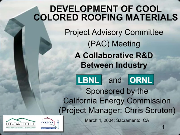 development of cool colored roofing materials