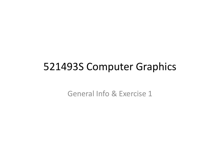 521493s computer graphics