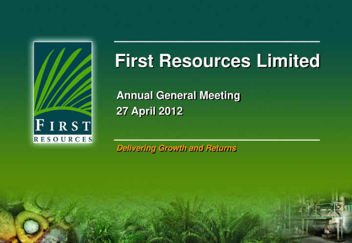 first resources limited