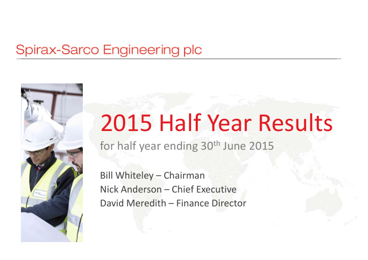 2015 half year results