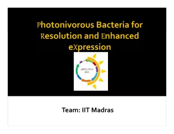 Team: IIT Madras 440000 new cases of Multiple Drug Resistant  Tuberculosis  Overuse of