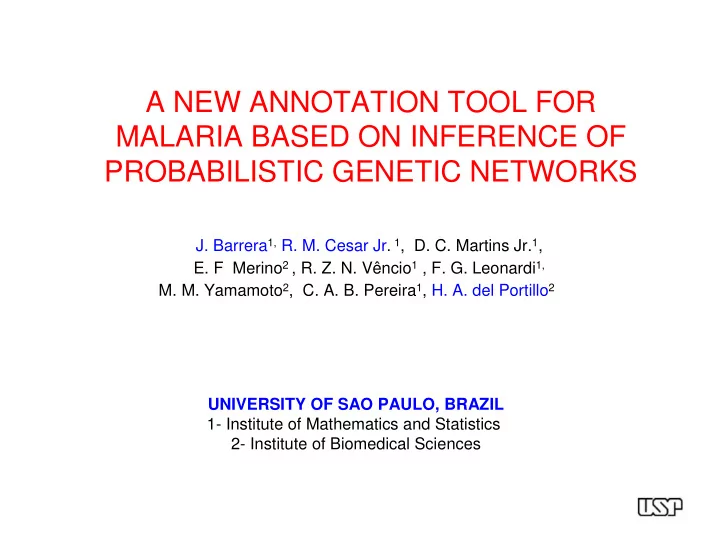 a new annotation tool for malaria based on inference of