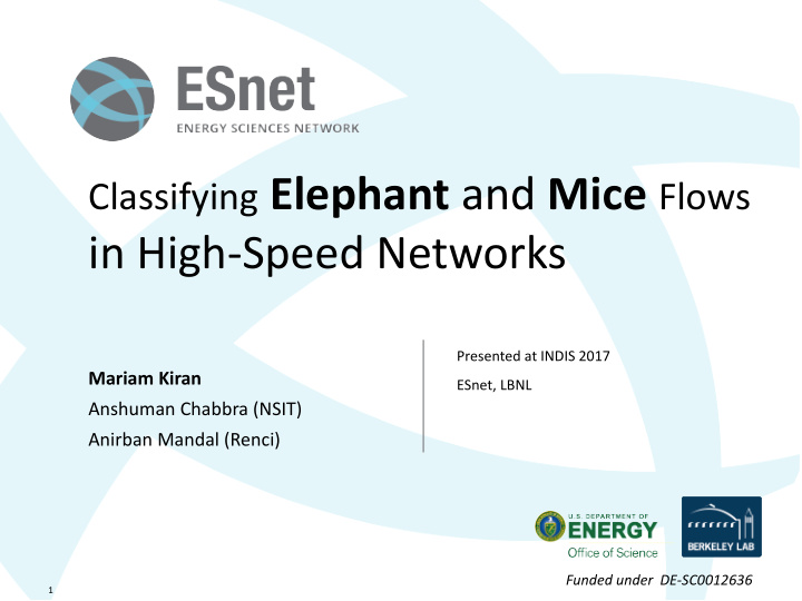 in high speed networks