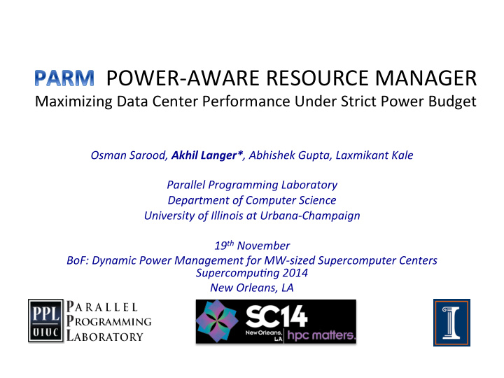 power aware resource manager