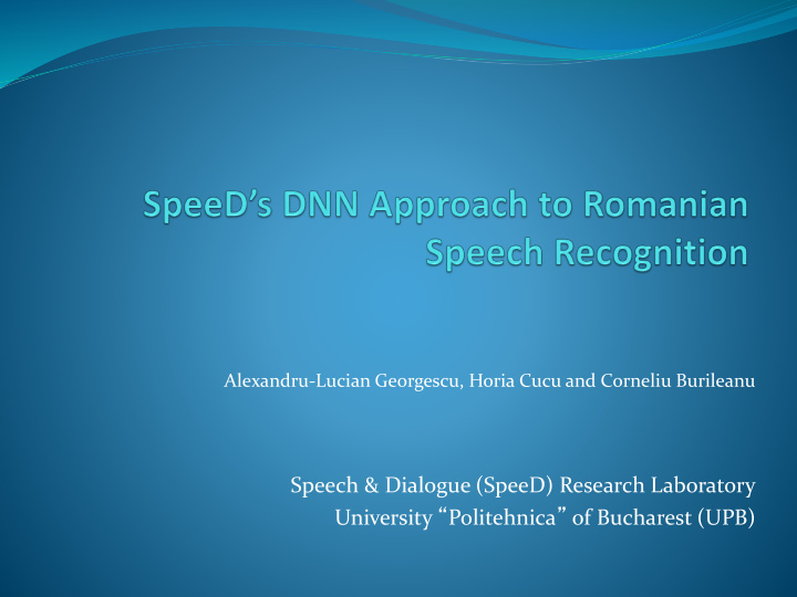 speech dialogue speed research laboratory university