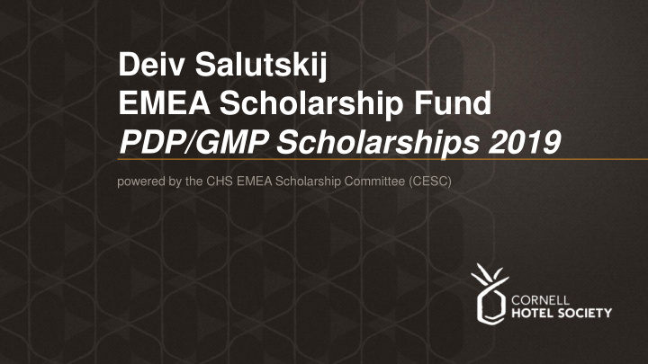 emea scholarship fund