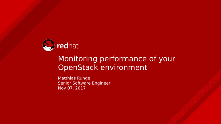 monitoring performance of your openstack environment