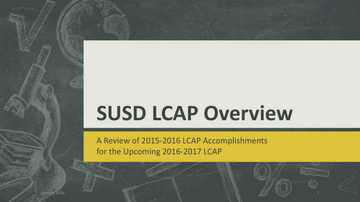 susd lcap overview