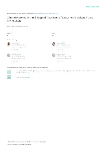 Clinical Presentation and Surgical Treatment of Retrosternal Goiter: A Case  Series Study Article
