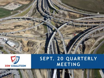 SEPT. 20 QUARTERLY  MEETING  Todays Agenda  Welcome/Introduction of Guests and Elected