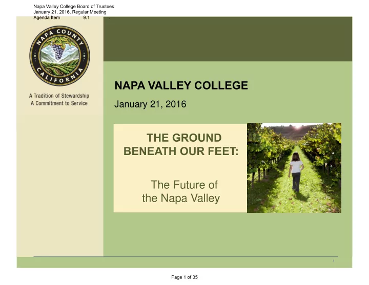 napa valley growth