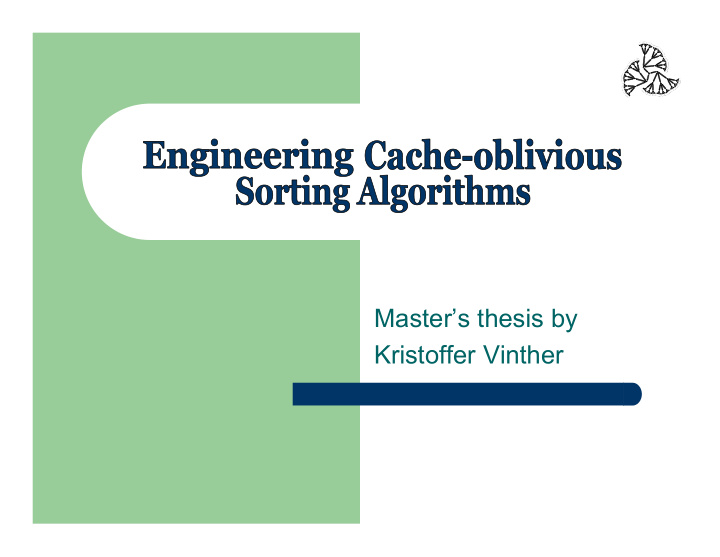 master s thesis by kristoffer vinther sorting algorithms