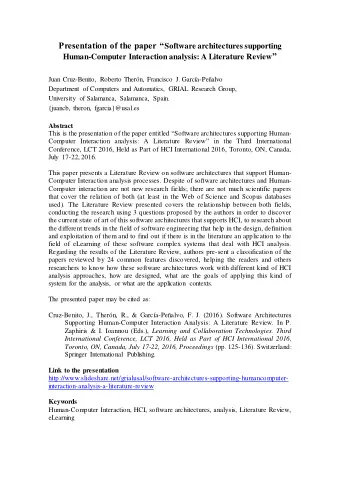 References  1. Agah, A.: Human interactions with intelligent systems: research taxonomy. Computers