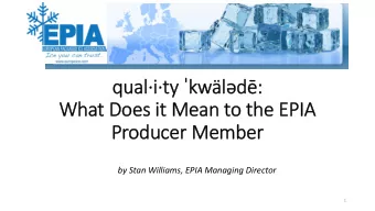 qual qual  i  ty ty  kw  kwl l  d  :  Wh  What at Does Does it it Me Mean to to the